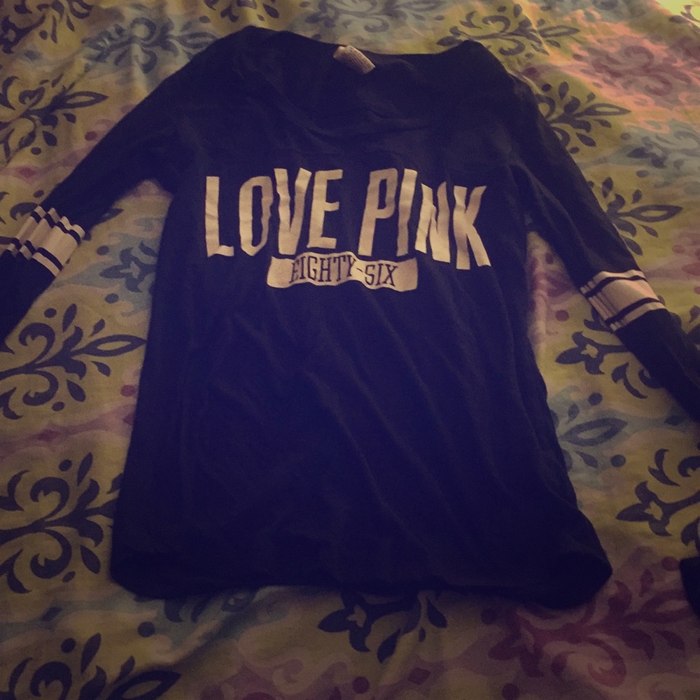 Black and white pink shirt